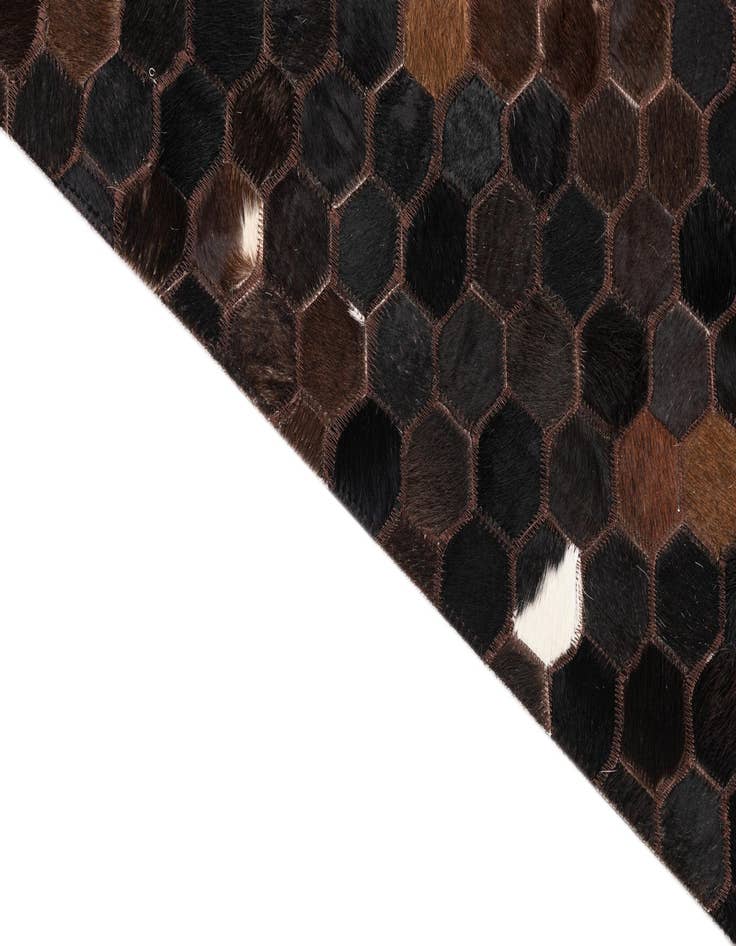 Detail image of  5' x 7' 8 Cowhide Leather Rug