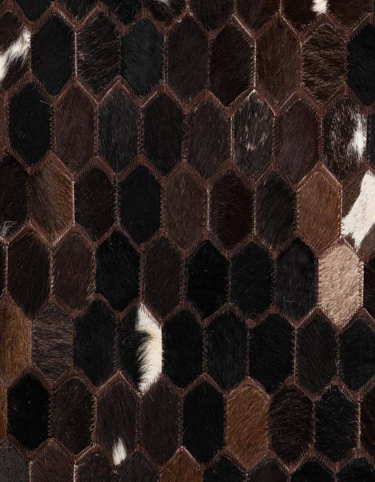Detail image of  5' x 7' 8 Cowhide Leather Rug