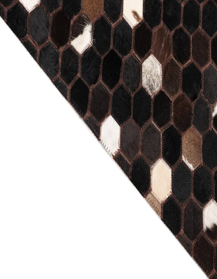Detail image of  5' 1 x 8' 2 Cowhide Leather Rug