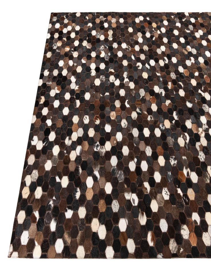 Detail image of  5' 1 x 8' Cowhide Leather Rug