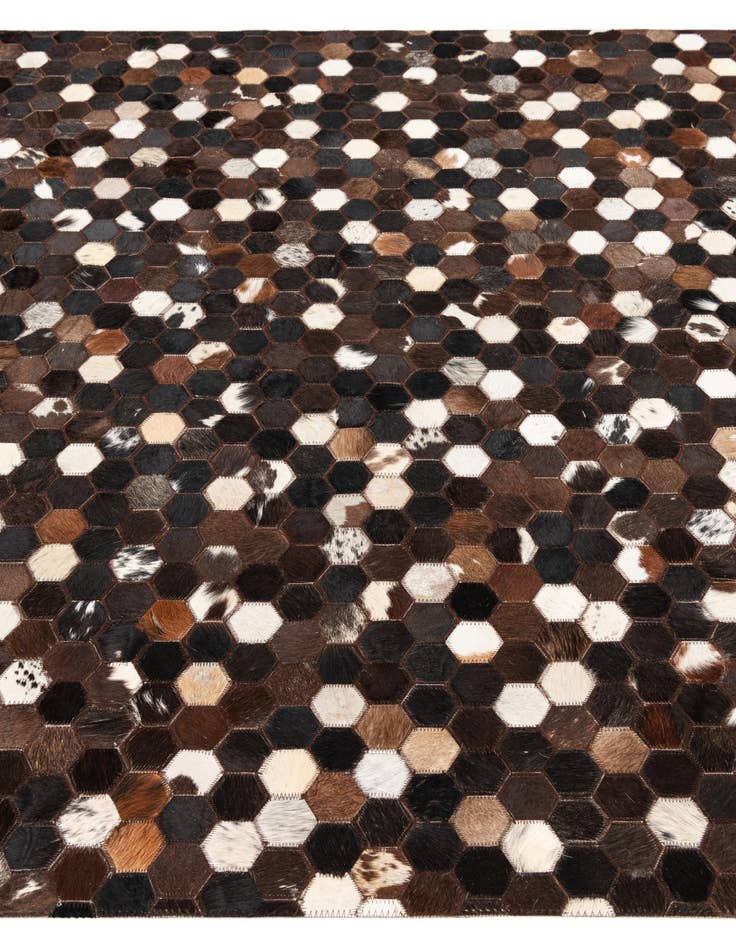 Detail image of  5' 1 x 8' Cowhide Leather Rug