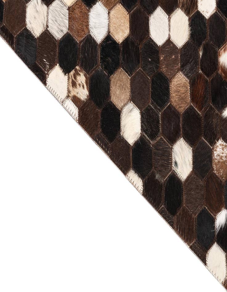 Detail image of  5' 1 x 8' Cowhide Leather Rug