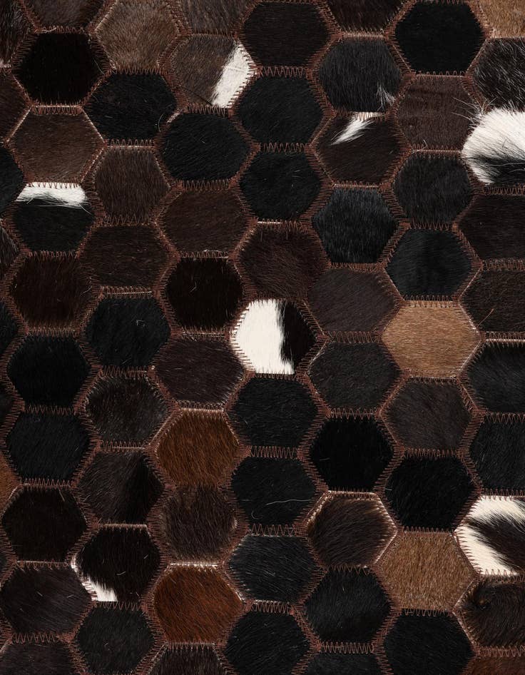 Detail image of  5' x 8' 2 Cowhide Leather Rug