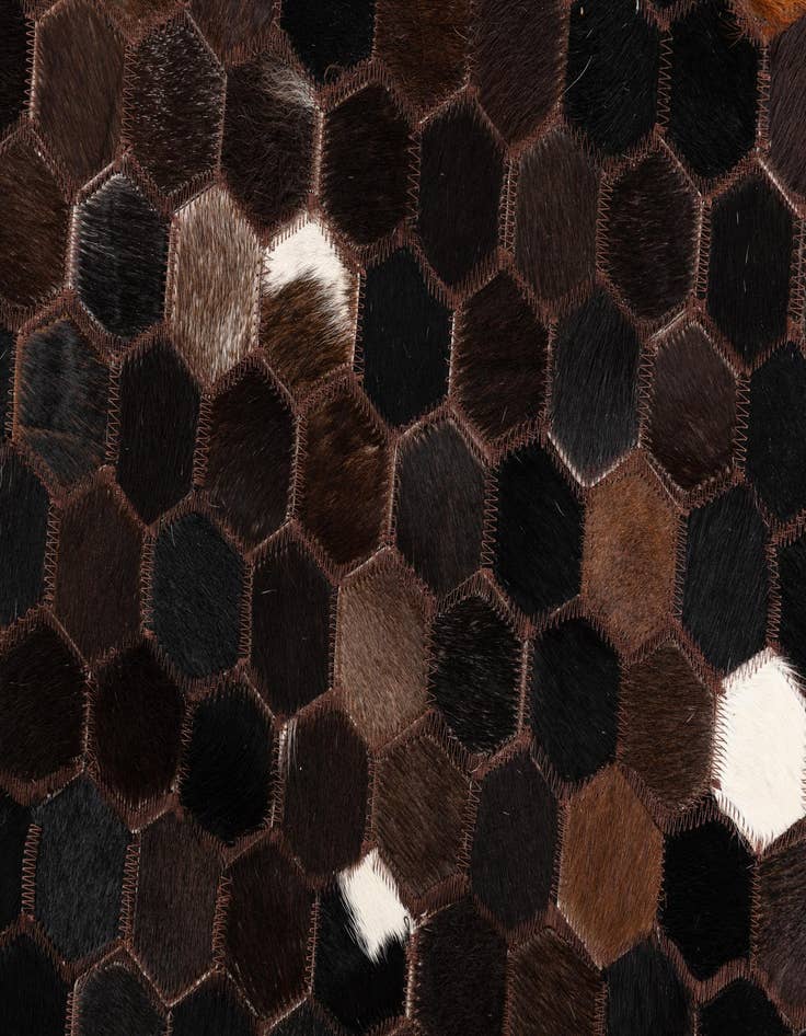 Detail image of  5' x 8' 2 Cowhide Leather Rug