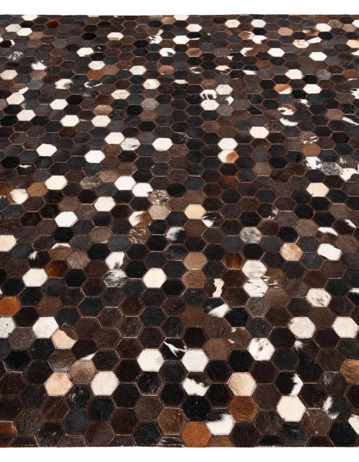 Detail image of  5' 1 x 8' Cowhide Leather Rug