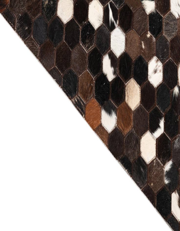 Detail image of  5' 1 x 8' Cowhide Leather Rug