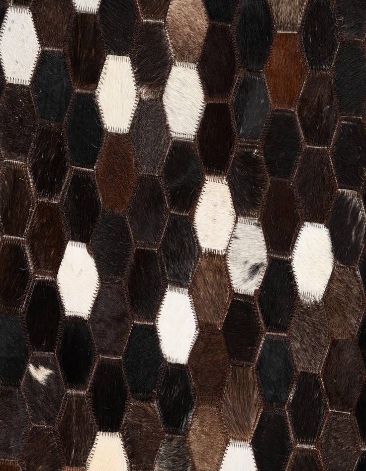 Detail image of  5' 1 x 8' Cowhide Leather Rug