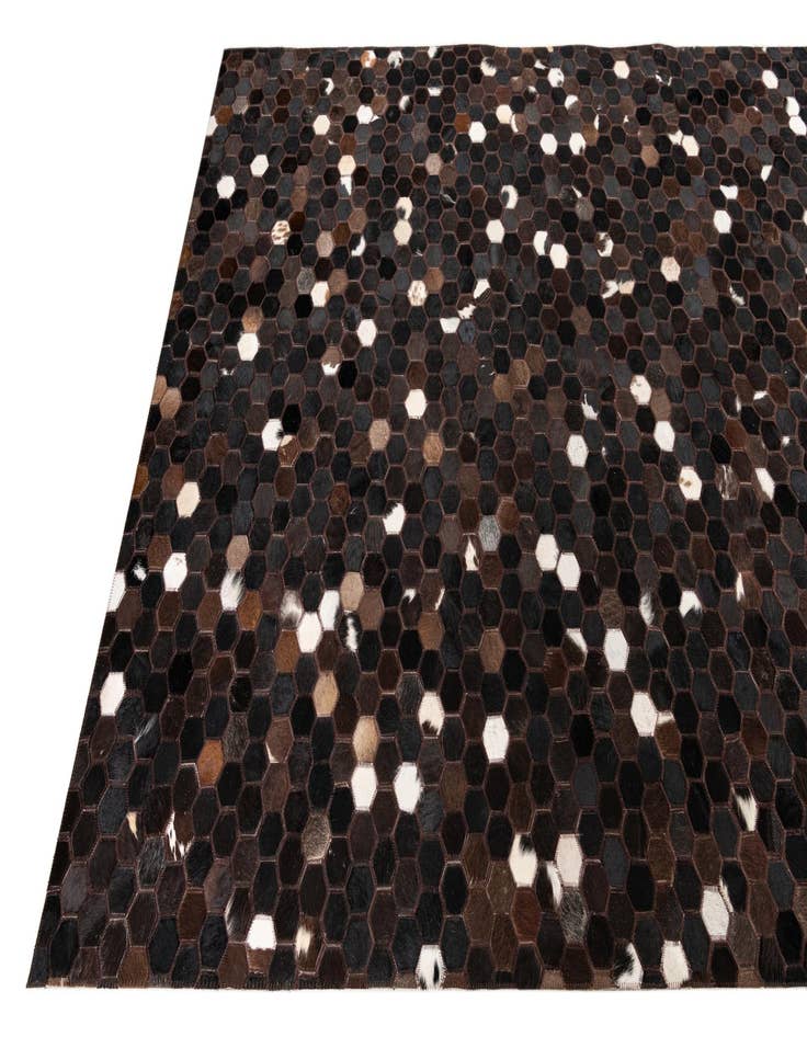 Detail image of  5' x 7' 10 Cowhide Leather Rug