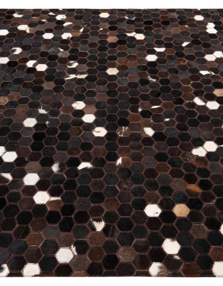 Detail image of  5' x 7' 10 Cowhide Leather Rug