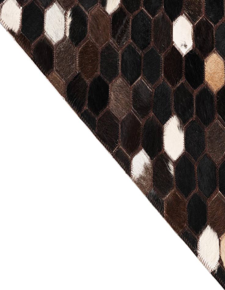 Detail image of  5' x 7' 10 Cowhide Leather Rug