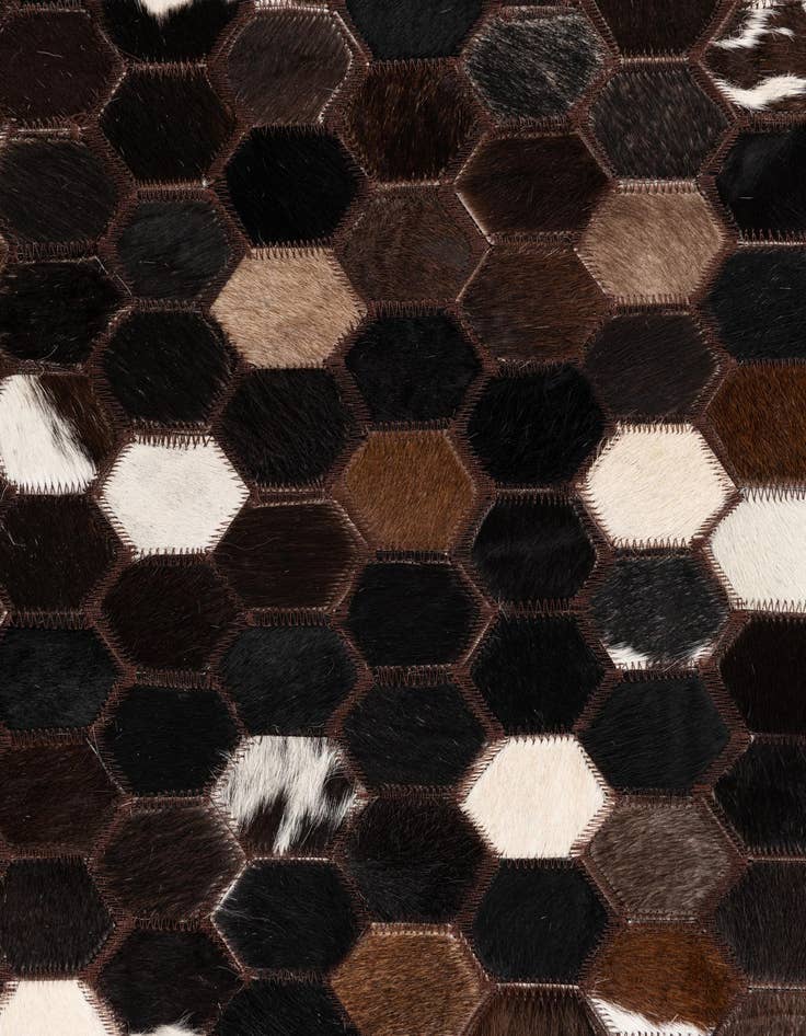 Detail image of  5' x 7' 10 Cowhide Leather Rug