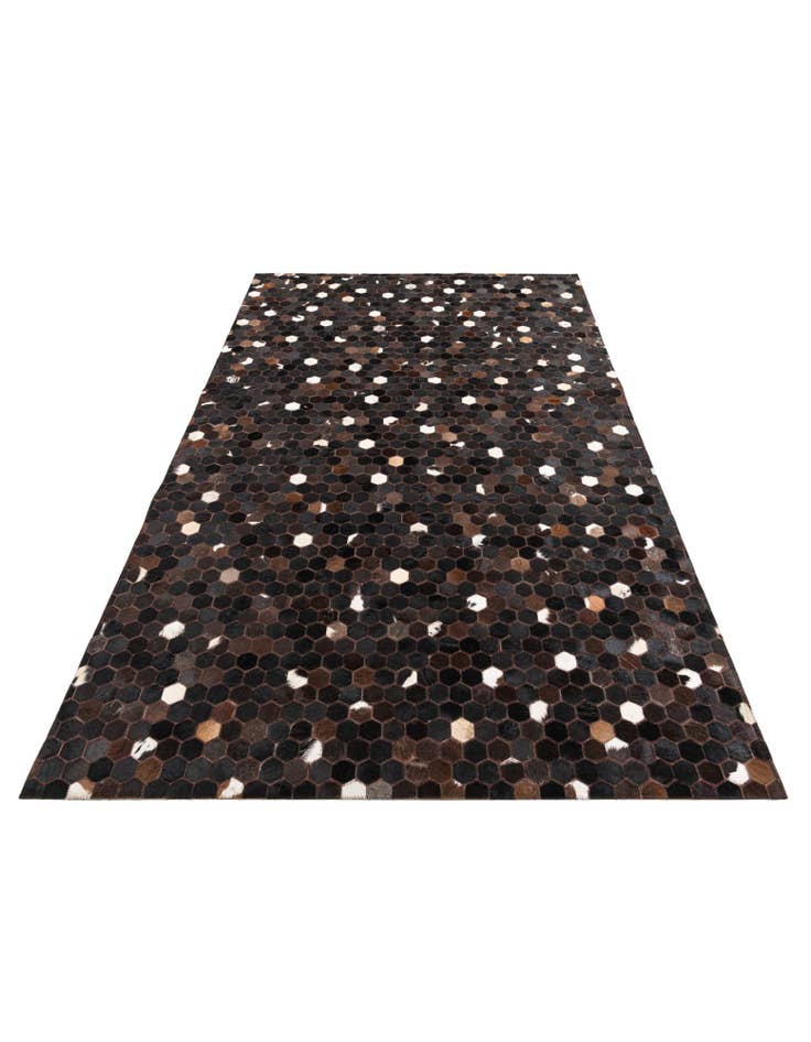 Detail image of  5' 1 x 8' 1 Cowhide Leather Rug