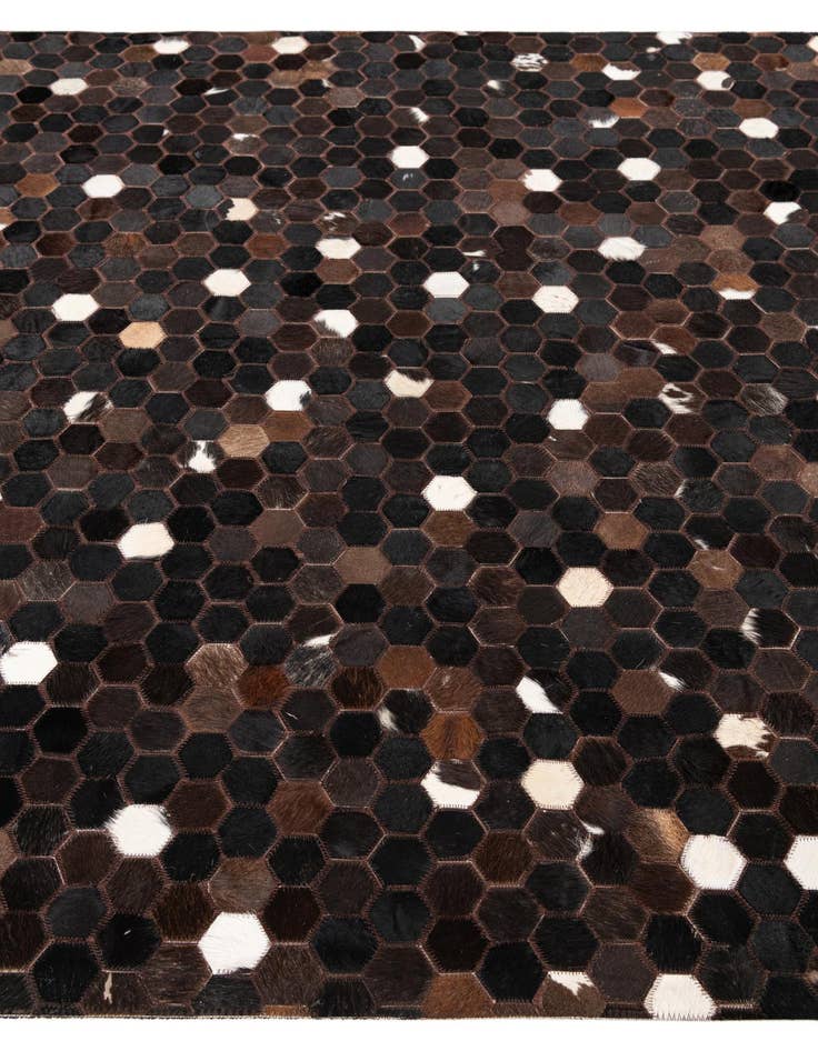 Detail image of  5' 1 x 8' 1 Cowhide Leather Rug