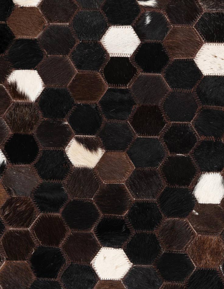 Detail image of  5' 1 x 8' 1 Cowhide Leather Rug