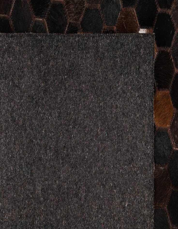 Detail image of  5' 1 x 8' 1 Cowhide Leather Rug