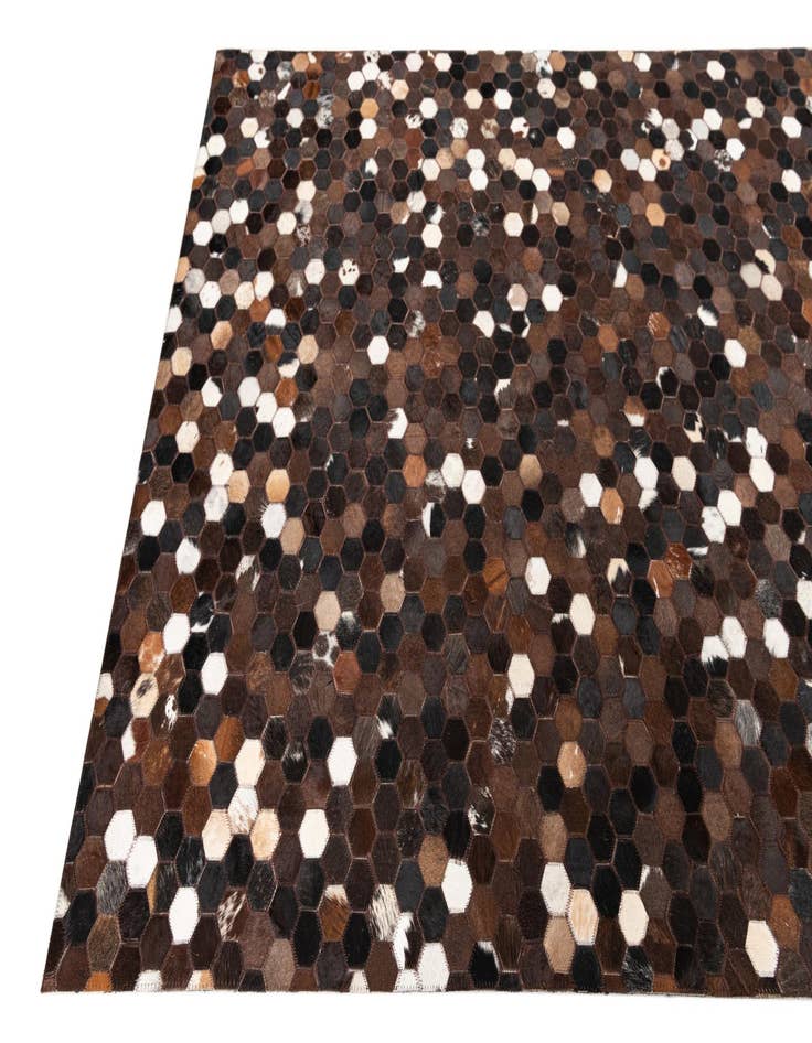 Detail image of  5' x 7' 8 Cowhide Leather Rug