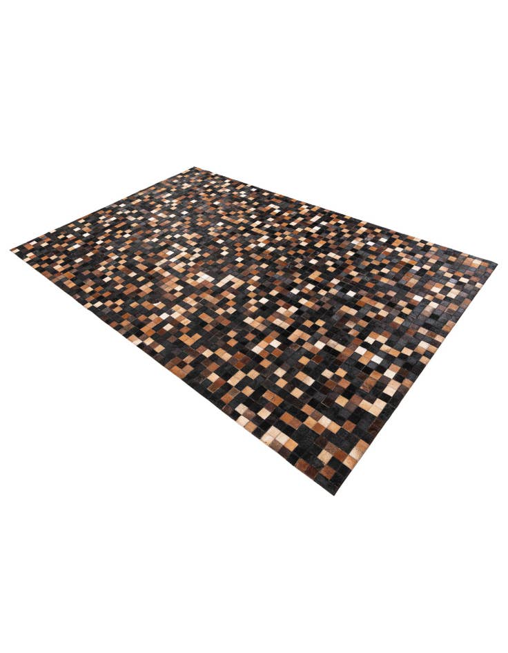 Detail image of  5' 2 x 7' 9 Cowhide Leather Rug