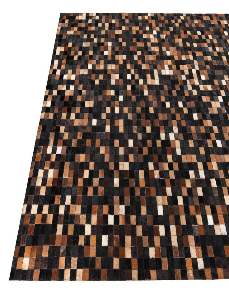 Detail image of  5' 2 x 7' 9 Cowhide Leather Rug