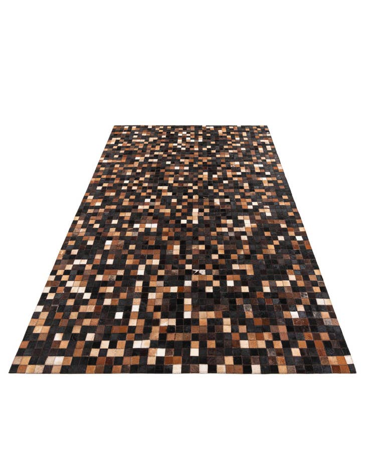 Detail image of  5' 1 x 7' 10 Cowhide Leather Rug