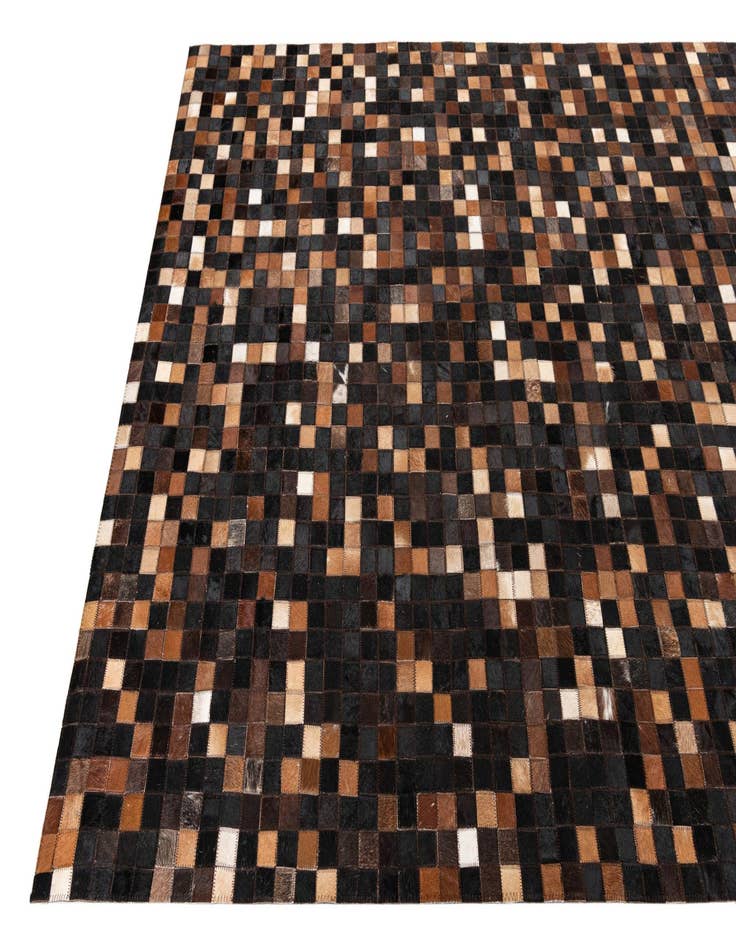 Detail image of  5' 1 x 7' 10 Cowhide Leather Rug