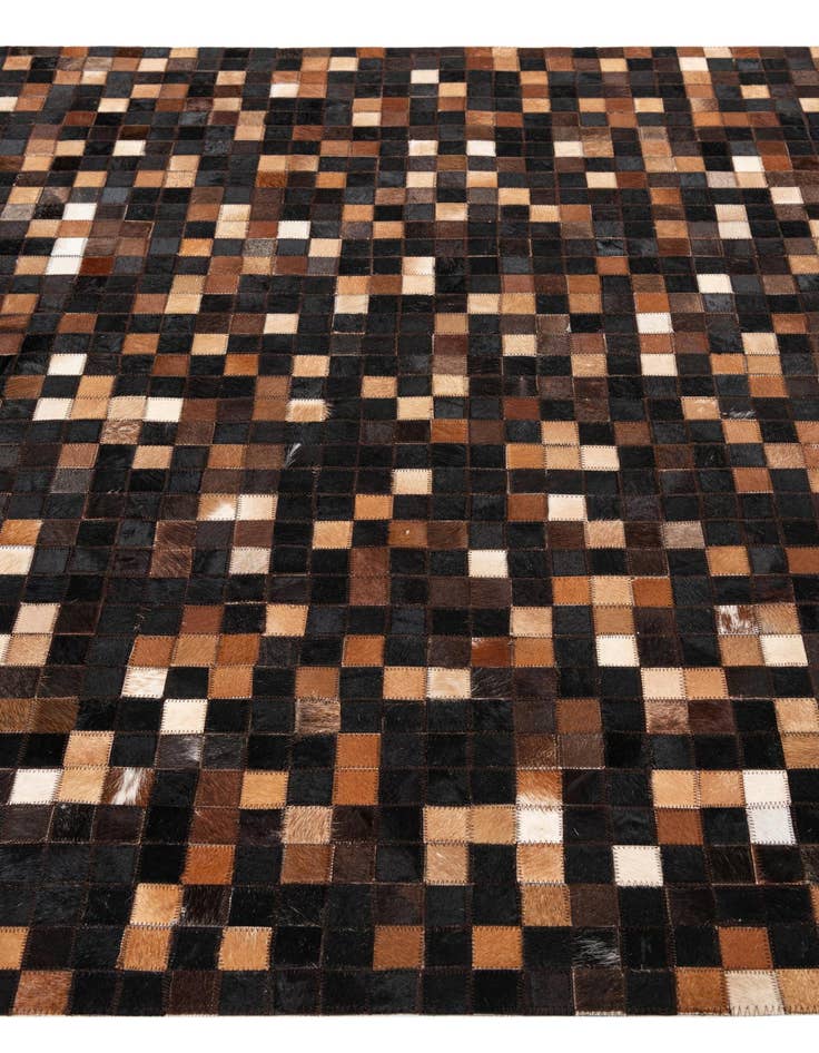 Detail image of  5' 1 x 7' 10 Cowhide Leather Rug