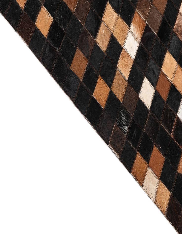 Detail image of  5' 1 x 7' 10 Cowhide Leather Rug