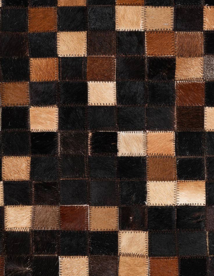 Detail image of  5' 1 x 7' 10 Cowhide Leather Rug