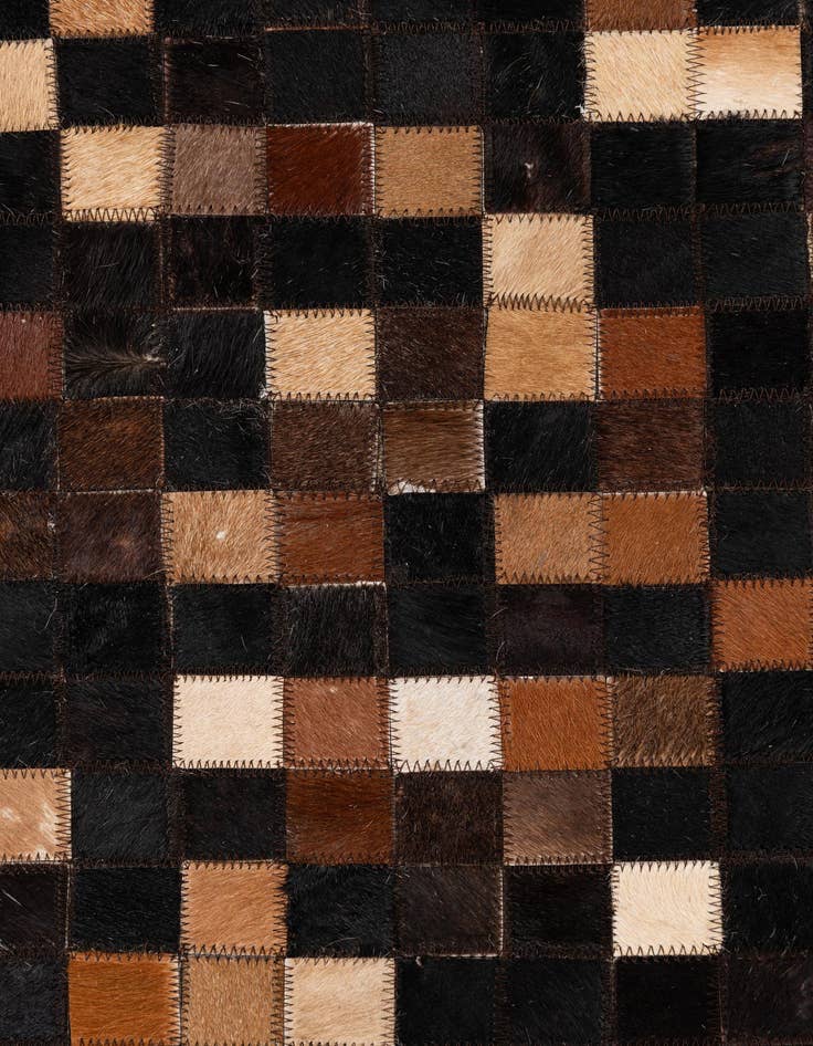 Detail image of  5' 1 x 7' 10 Cowhide Leather Rug