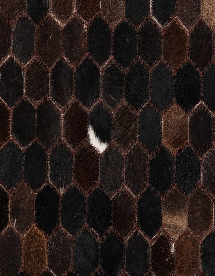 Detail image of  5' 1 x 8' Cowhide Leather Rug