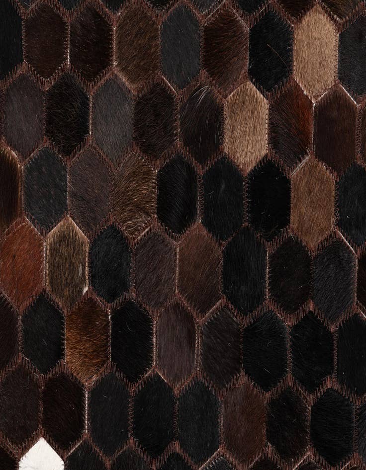 Detail image of  5' 1 x 8' Cowhide Leather Rug