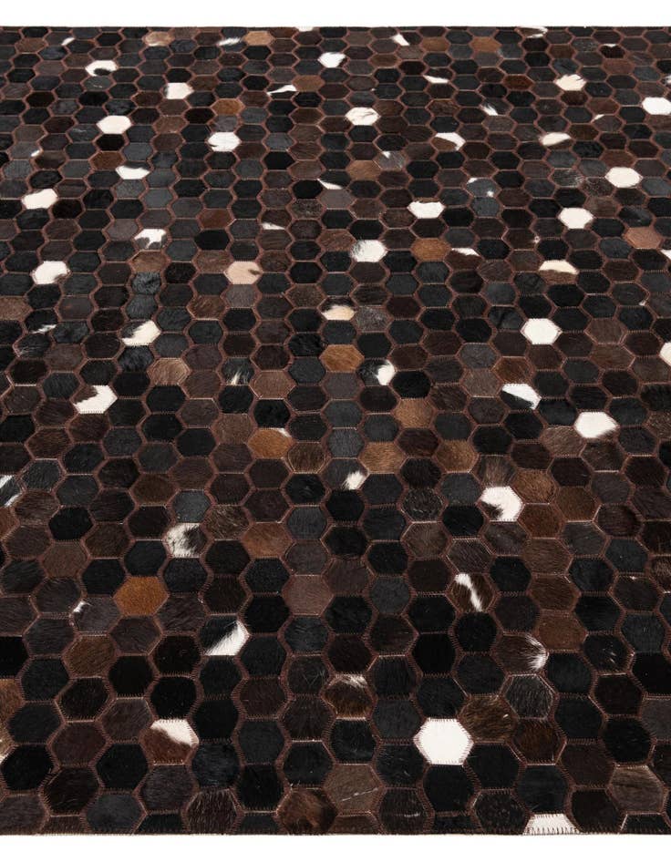 Detail image of  5' 1 x 8' Cowhide Leather Rug
