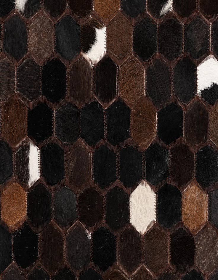 Detail image of  5' 1 x 8' Cowhide Leather Rug