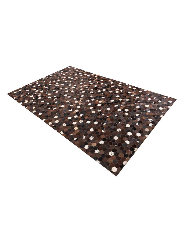 Detail image of  5' 1 x 8' 1 Cowhide Leather Rug