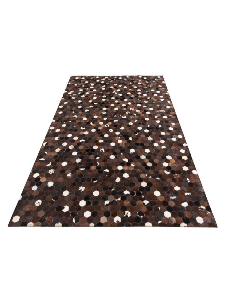 Detail image of  5' 1 x 8' 1 Cowhide Leather Rug
