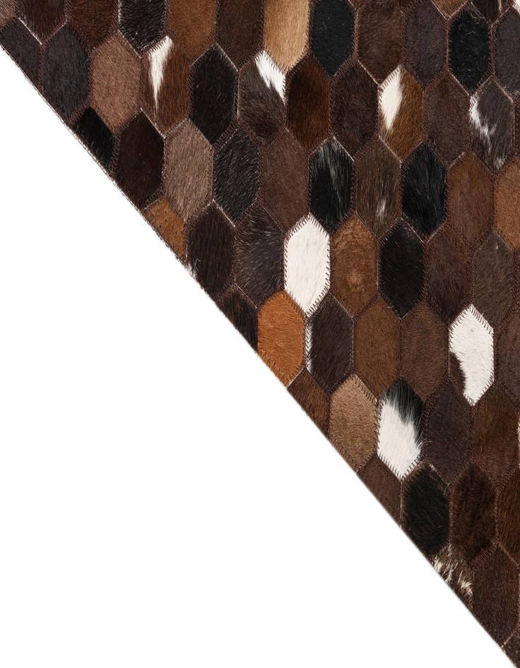 Detail image of  5' 1 x 8' 1 Cowhide Leather Rug