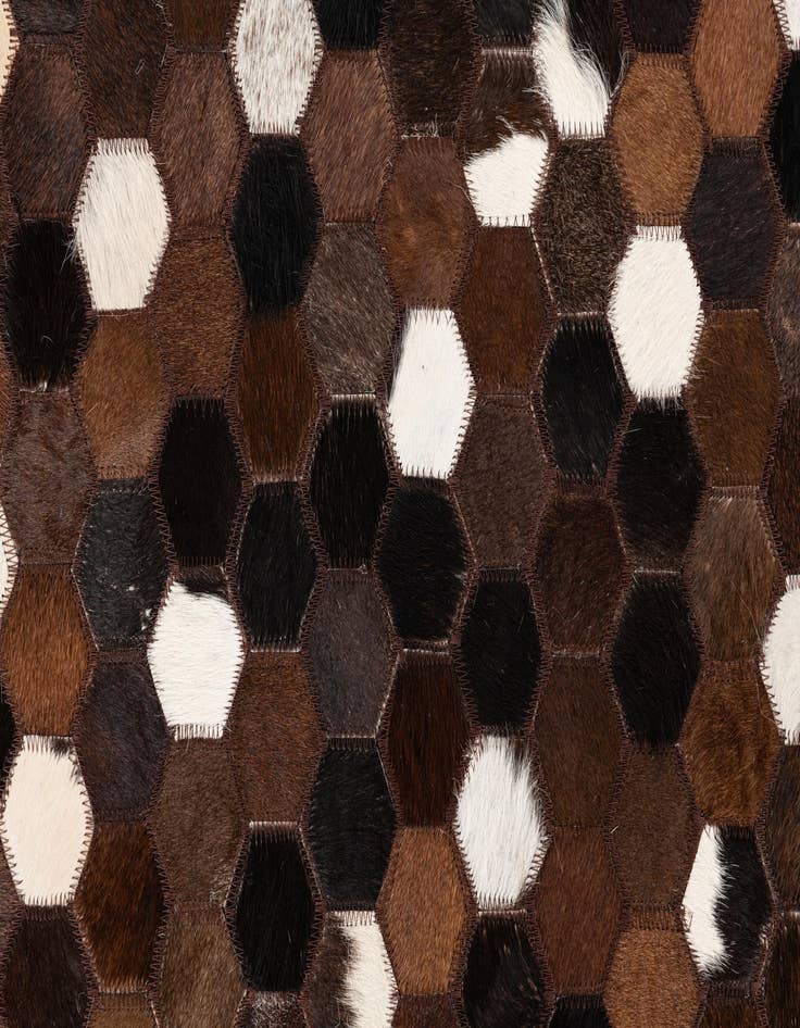 Detail image of  5' 1 x 8' 1 Cowhide Leather Rug