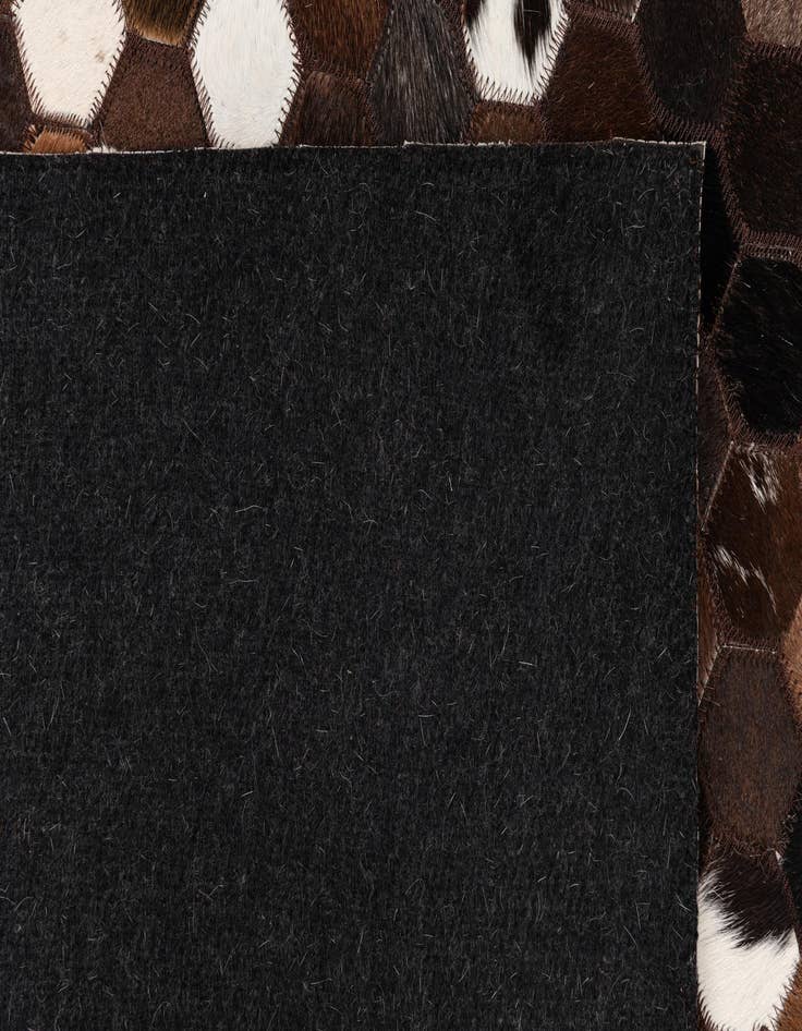 Detail image of  5' 1 x 8' 1 Cowhide Leather Rug