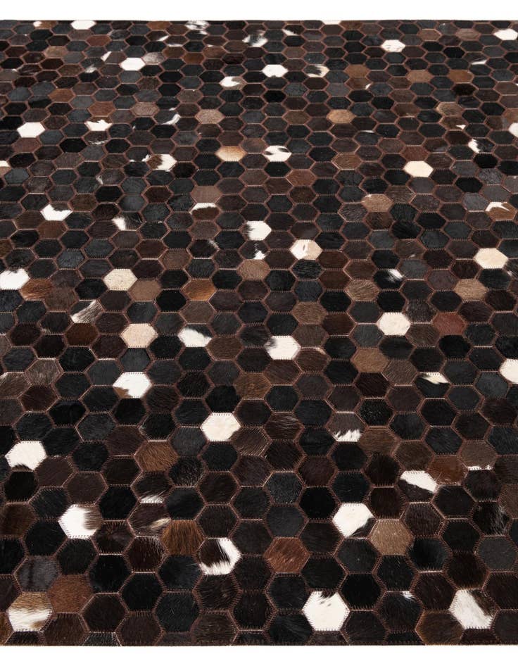 Detail image of  5' x 7' 10 Cowhide Leather Rug