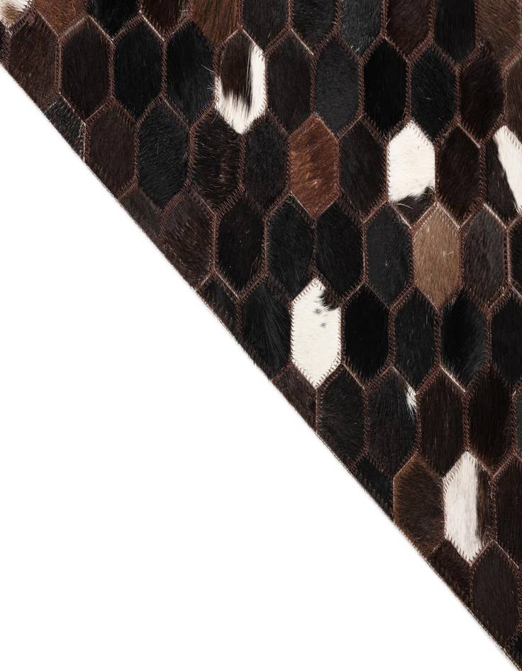 Detail image of  5' x 7' 10 Cowhide Leather Rug