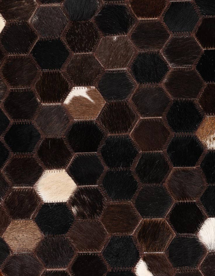 Detail image of  5' x 7' 10 Cowhide Leather Rug