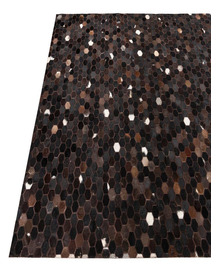 Detail image of  5' 1 x 7' 9 Cowhide Leather Rug