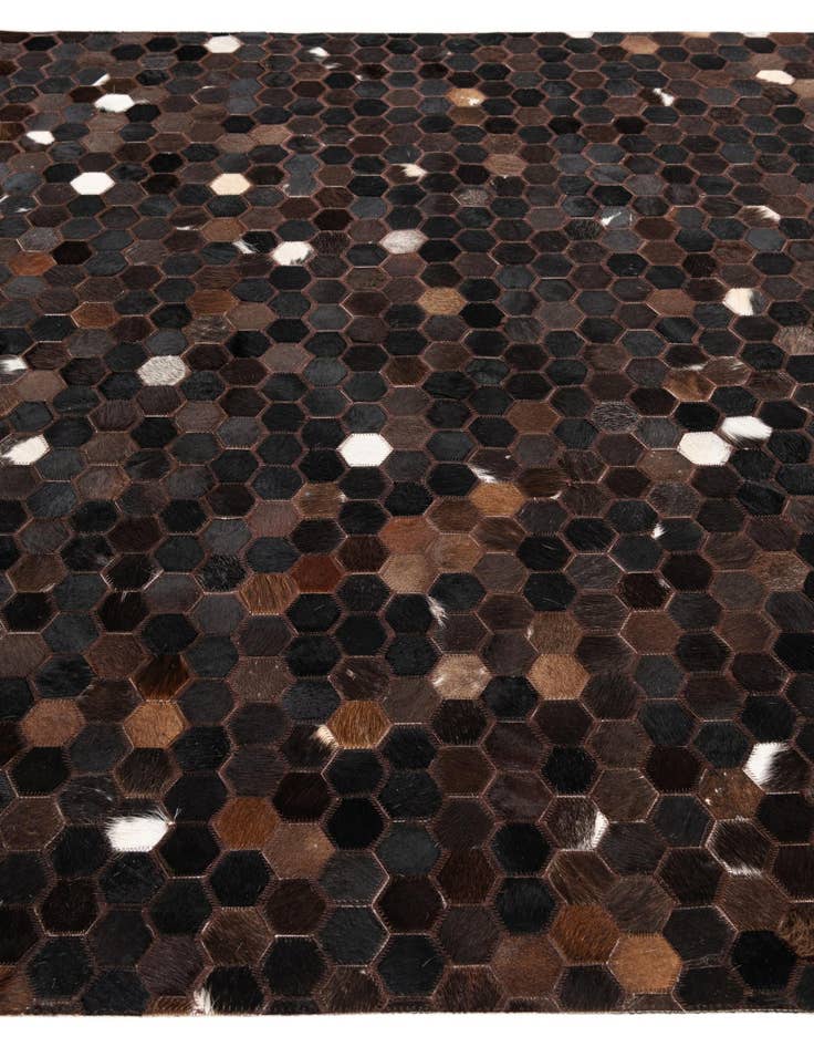 Detail image of  5' 1 x 7' 9 Cowhide Leather Rug