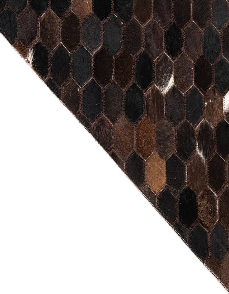 Detail image of  5' 1 x 7' 9 Cowhide Leather Rug