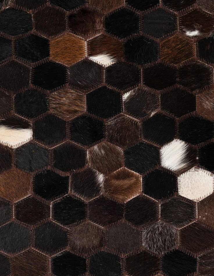 Detail image of  5' 1 x 7' 9 Cowhide Leather Rug