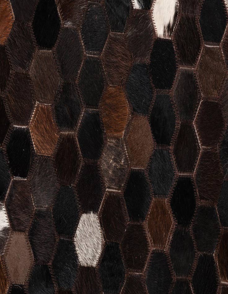 Detail image of  5' 1 x 7' 9 Cowhide Leather Rug