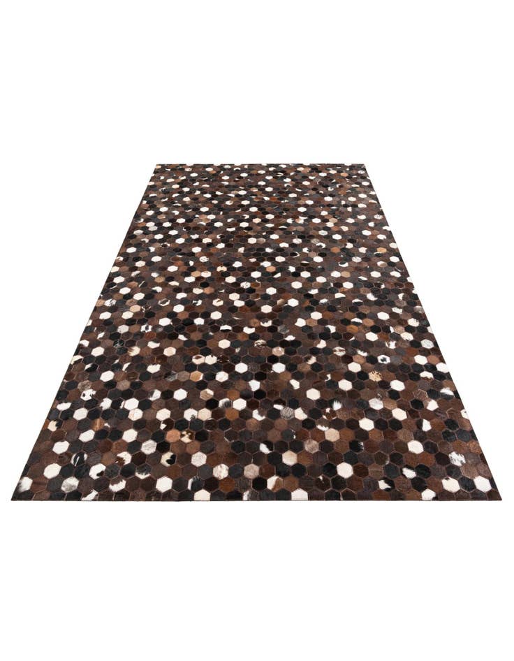 Detail image of  5' 1 x 8' 1 Cowhide Leather Rug