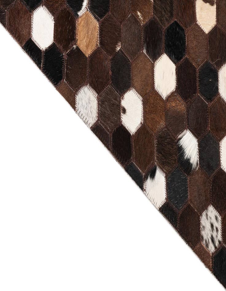 Detail image of  5' 1 x 8' 1 Cowhide Leather Rug