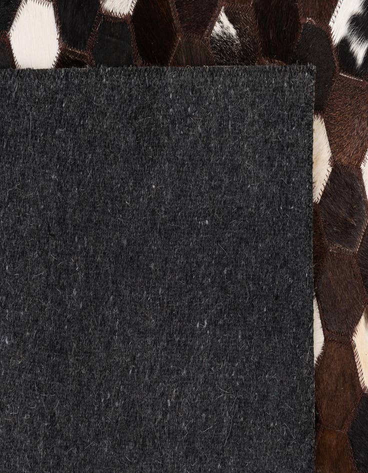 Detail image of  5' 1 x 8' 1 Cowhide Leather Rug