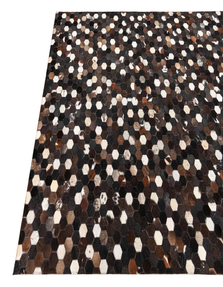 Detail image of  5' 2 x 8' Cowhide Leather Rug