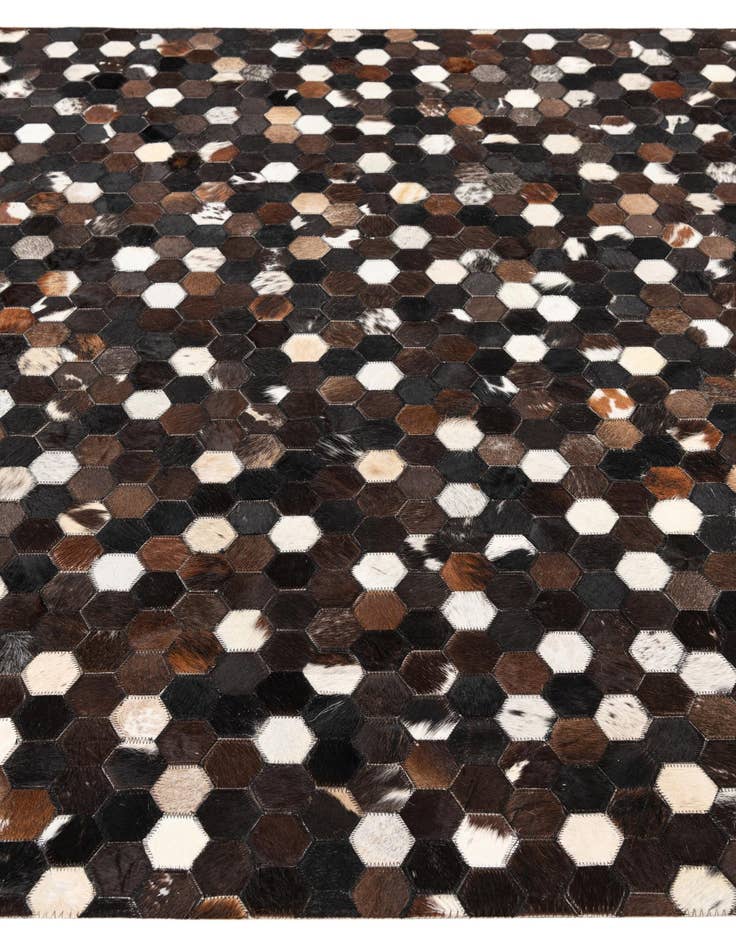 Detail image of  5' 2 x 8' Cowhide Leather Rug
